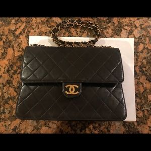 100% Authentic Chanel Quilted Lambskin Flap Bag